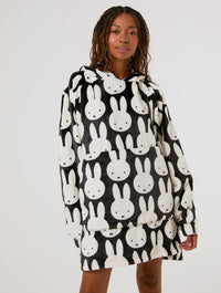 Miffy x Skinnydip Black Blanket Hoodie Lingerie & Nightwear Skinnydip London