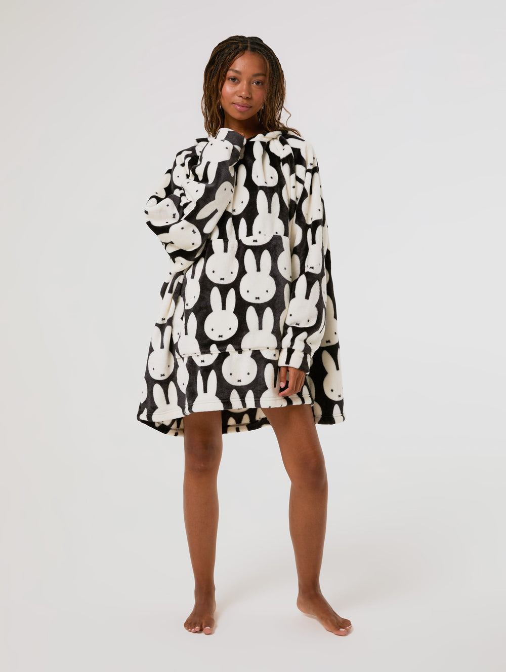 Miffy x Skinnydip Black Blanket Hoodie Lingerie & Nightwear Skinnydip London