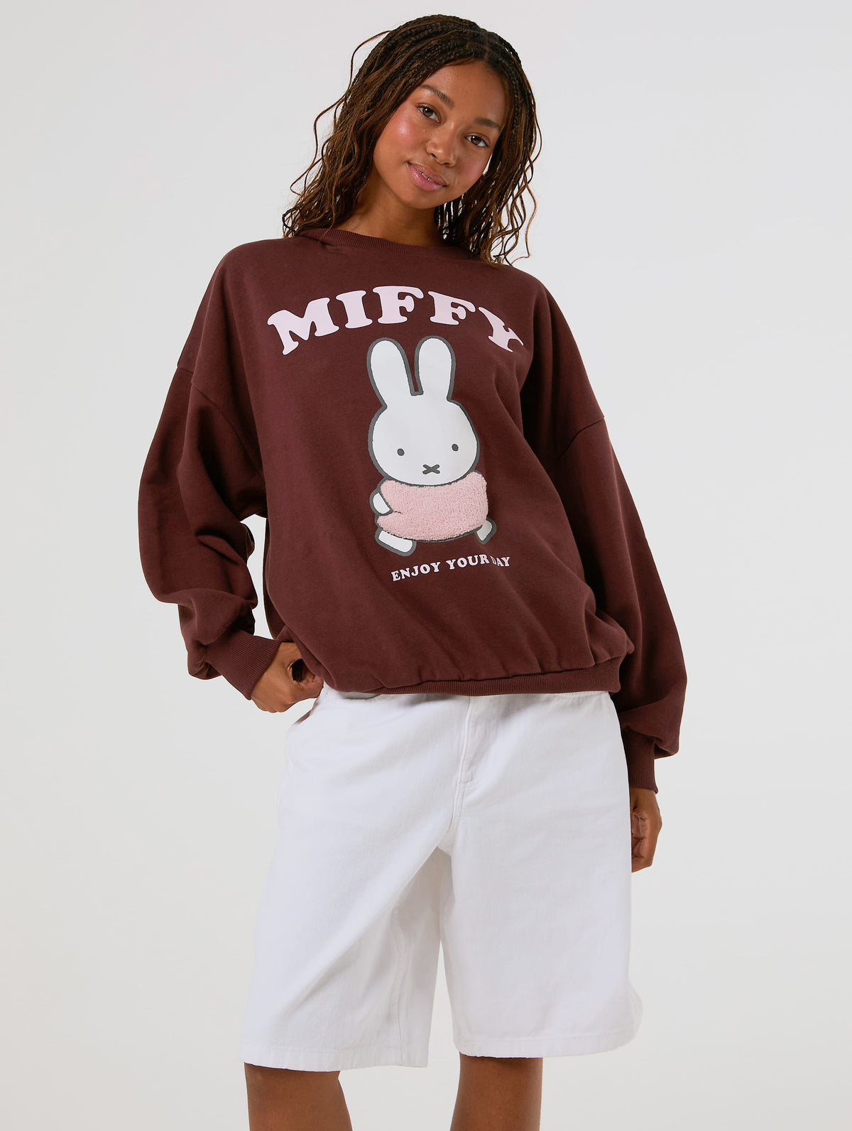 Miffy x Skinnydip Enjoy Your Day Sweatshirt Hoodies & Sweatshirts Skinnydip London