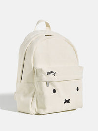 Miffy x Skinnydip Face Ecru Cord Backpack Backpacks Skinnydip London