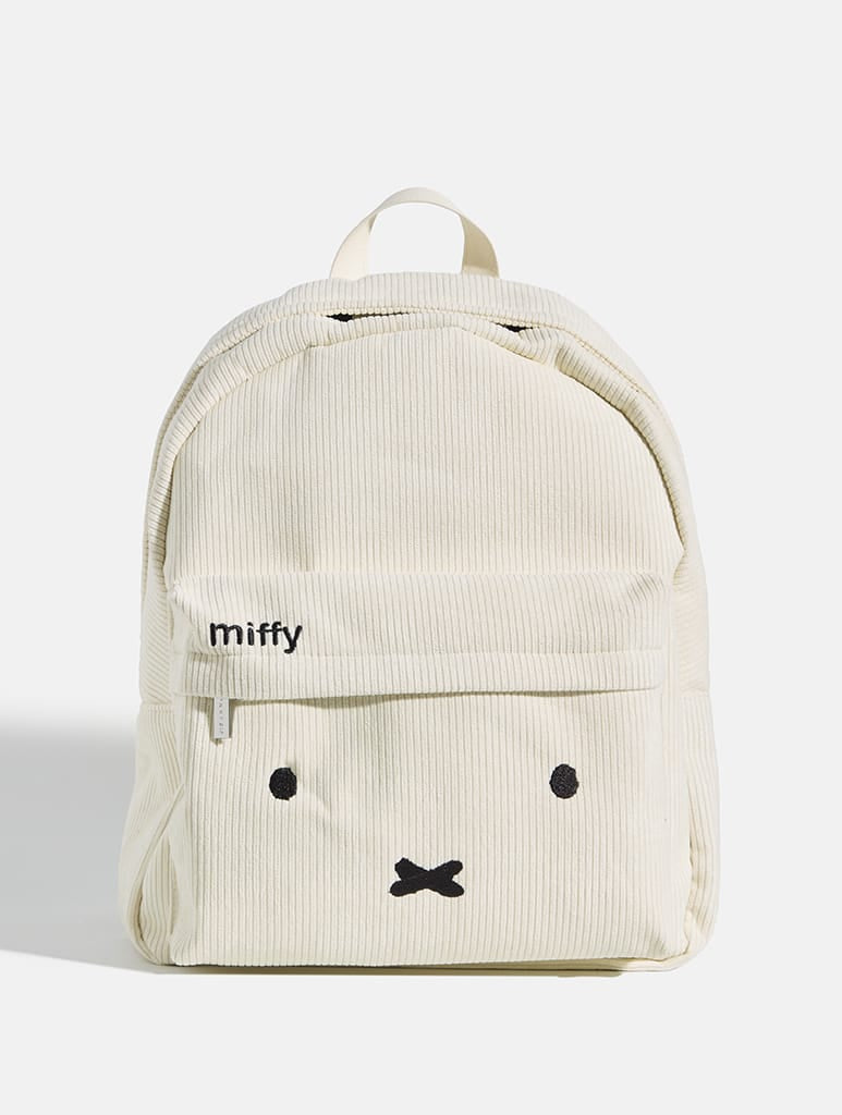 Miffy x Skinnydip Face Ecru Cord Backpack Backpacks Skinnydip London