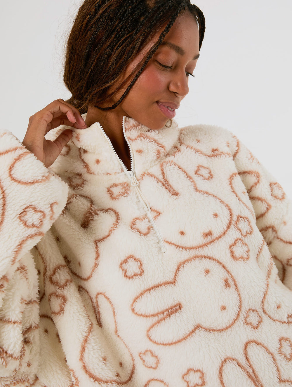 Miffy x Skinnydip Flower Fleece Jacket Clothing : Jacket : Outerwear Skinnydip London