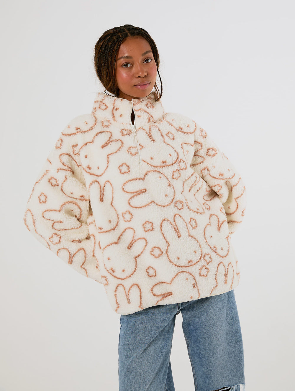 Miffy x Skinnydip Flower Fleece Jacket Clothing : Jacket : Outerwear Skinnydip London