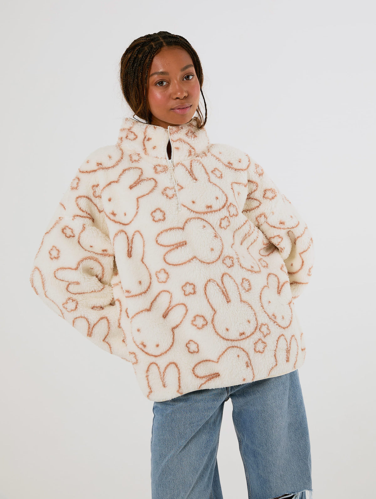 Miffy x Skinnydip Flower Fleece Jacket Clothing : Jacket : Outerwear Skinnydip London
