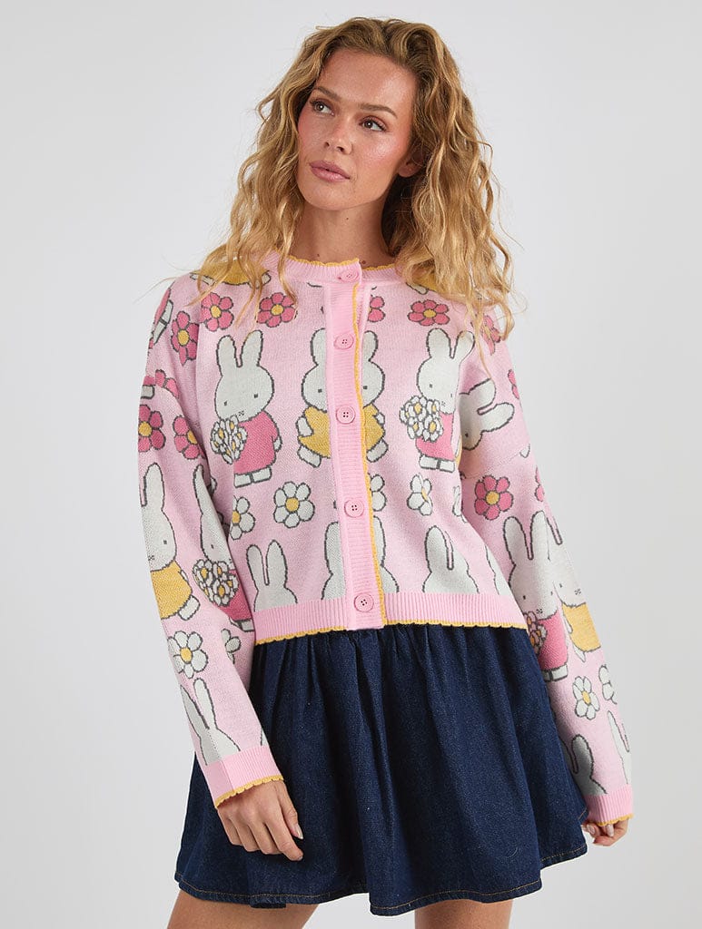 Miffy x Skinnydip Flower Knitted Cardigan Jumpers & Cardigans Skinnydip London
