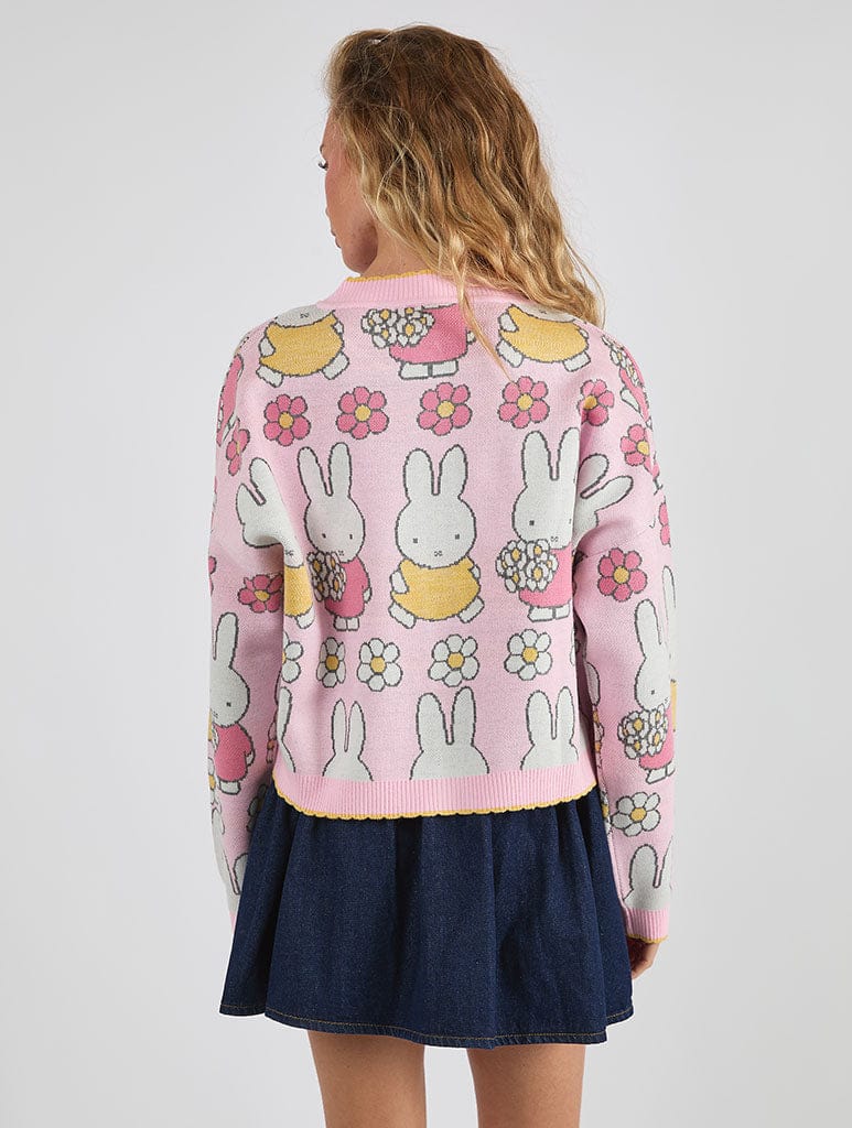 Miffy x Skinnydip Flower Knitted Cardigan | Pink Cardigans