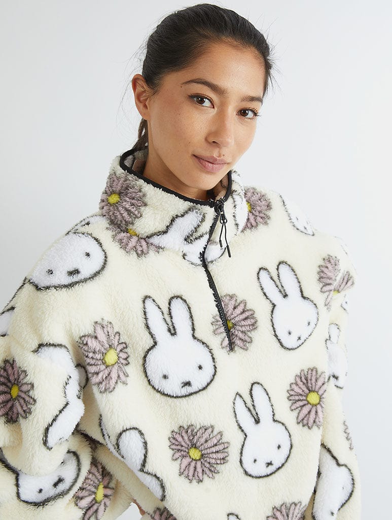 Miffy x Skinnydip Flower Longline Fleece Coats & Jackets Skinnydip London