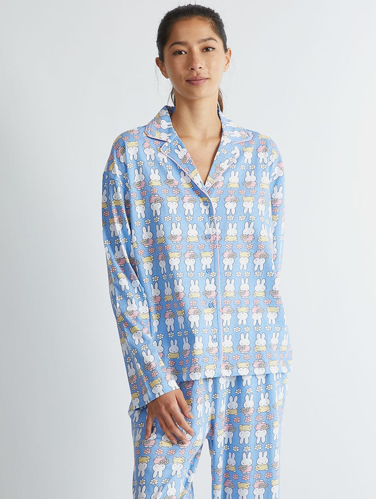 Miffy x Skinnydip Flower Pyjama Set in Blue Lingerie & Nightwear Skinnydip London