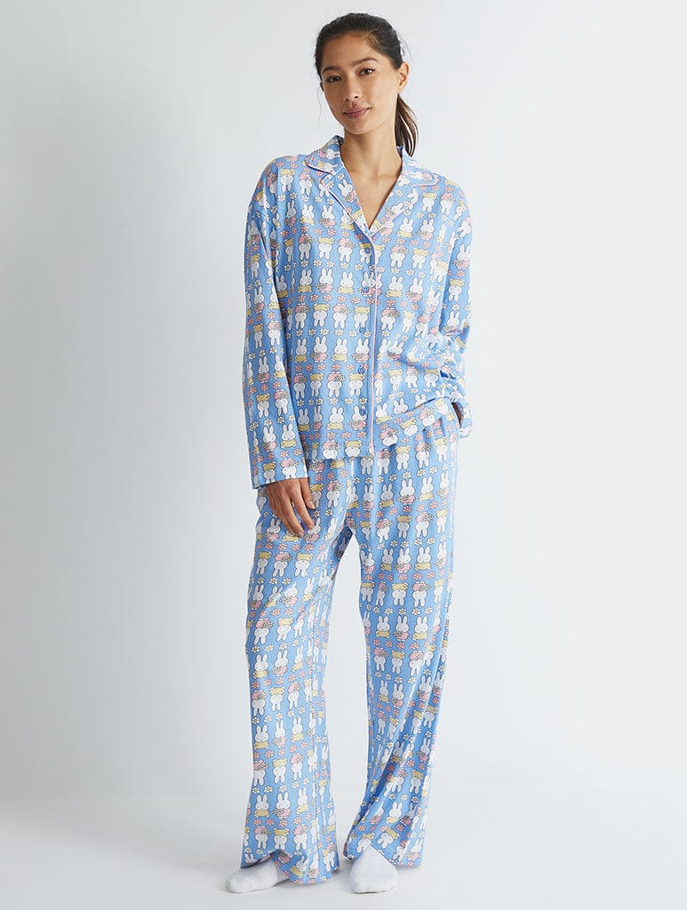 Miffy x Skinnydip Flower Pyjama Set in Blue Lingerie & Nightwear Skinnydip London