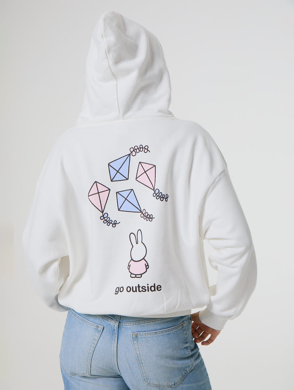 Miffy x Skinnydip Kite Hoodie in Ecru Hoodies & Sweatshirts Skinnydip London