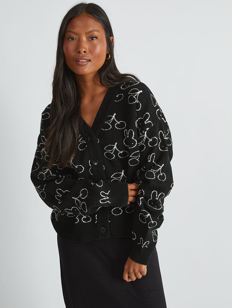 Miffy x Skinnydip Knitted Cardigan in Black Jumpers & Cardigans Skinnydip London