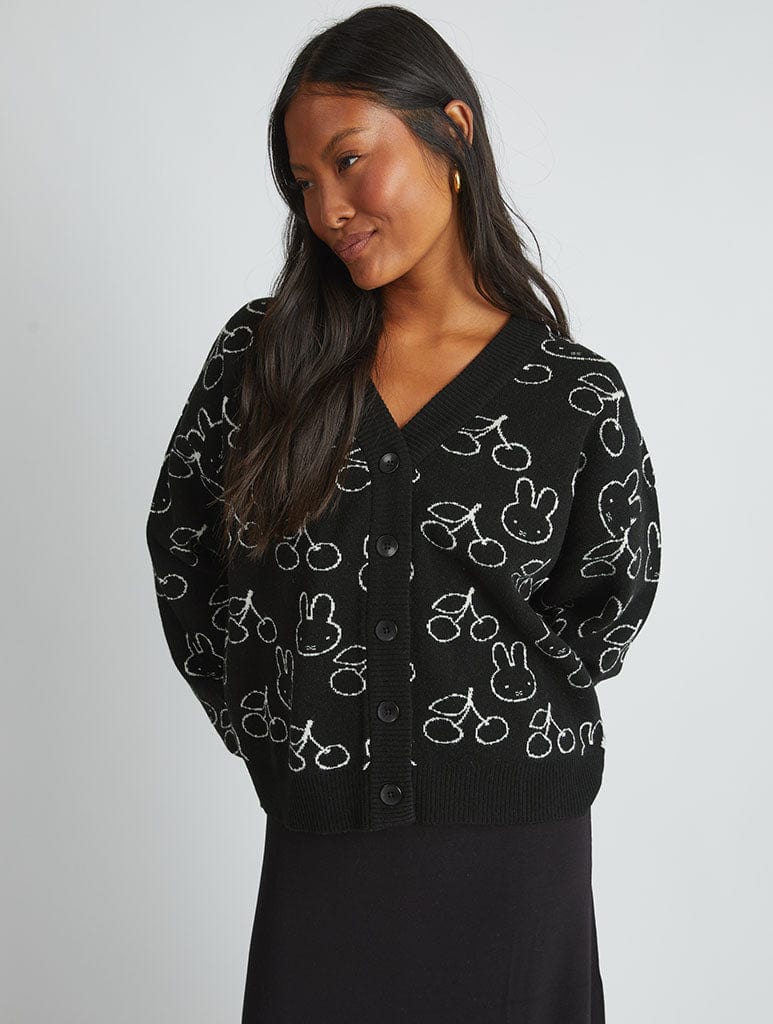 Miffy x Skinnydip Knitted Cardigan in Black Jumpers & Cardigans Skinnydip London