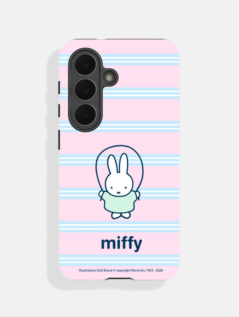 Miffy x Skinnydip Miffy Skipping Stripe Ultra Protective Samsung Case Phone Cases Skinnydip London