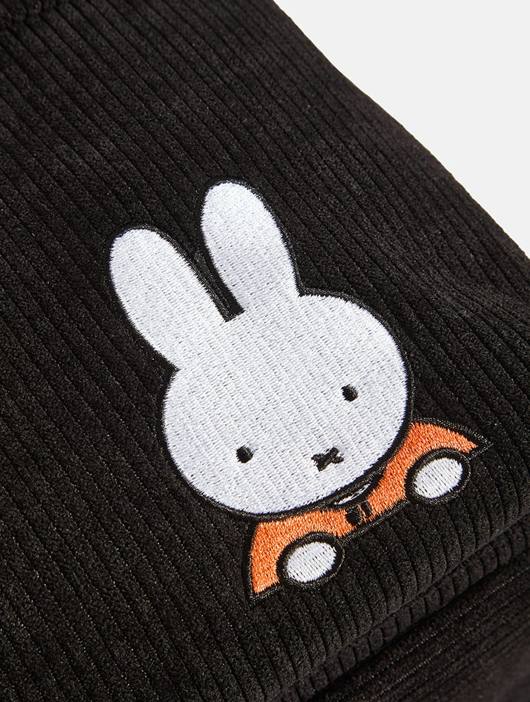 Miffy x Skinnydip Pocket Black Cord Backpack Backpacks Skinnydip London