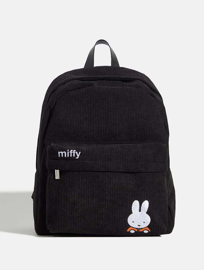 Miffy x Skinnydip Pocket Black Cord Backpack Backpacks Skinnydip London