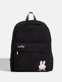 Miffy x Skinnydip Pocket Black Cord Backpack Backpacks Skinnydip London