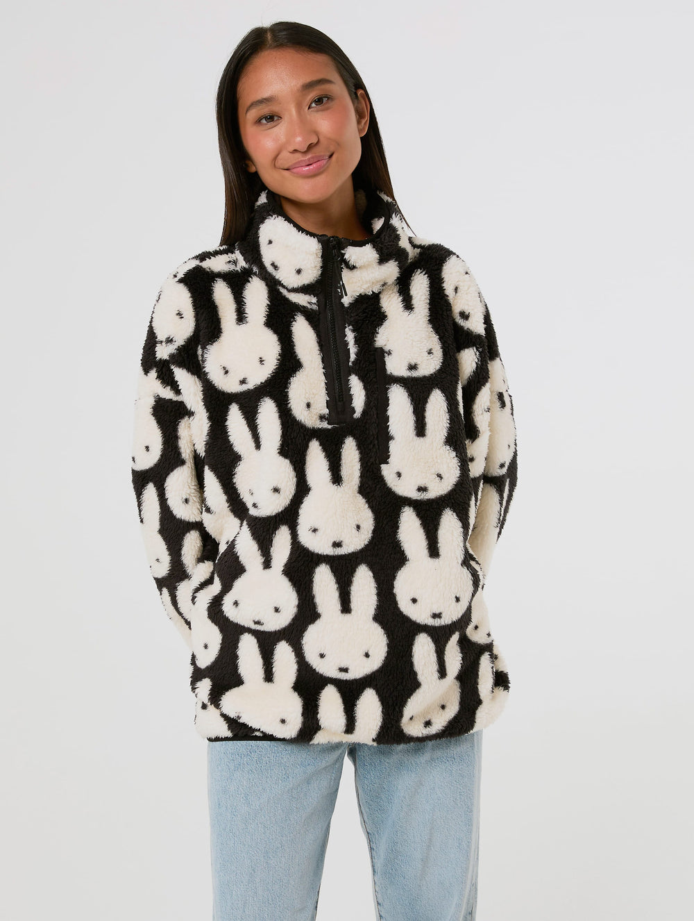 Miffy x Skinnydip Repeat Black Jacket Clothing : Jacket : Outerwear Skinnydip London