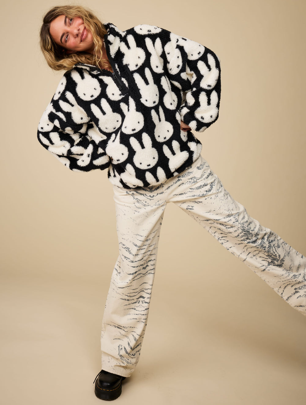 Miffy x Skinnydip Repeat Black Jacket Clothing : Jacket : Outerwear Skinnydip London