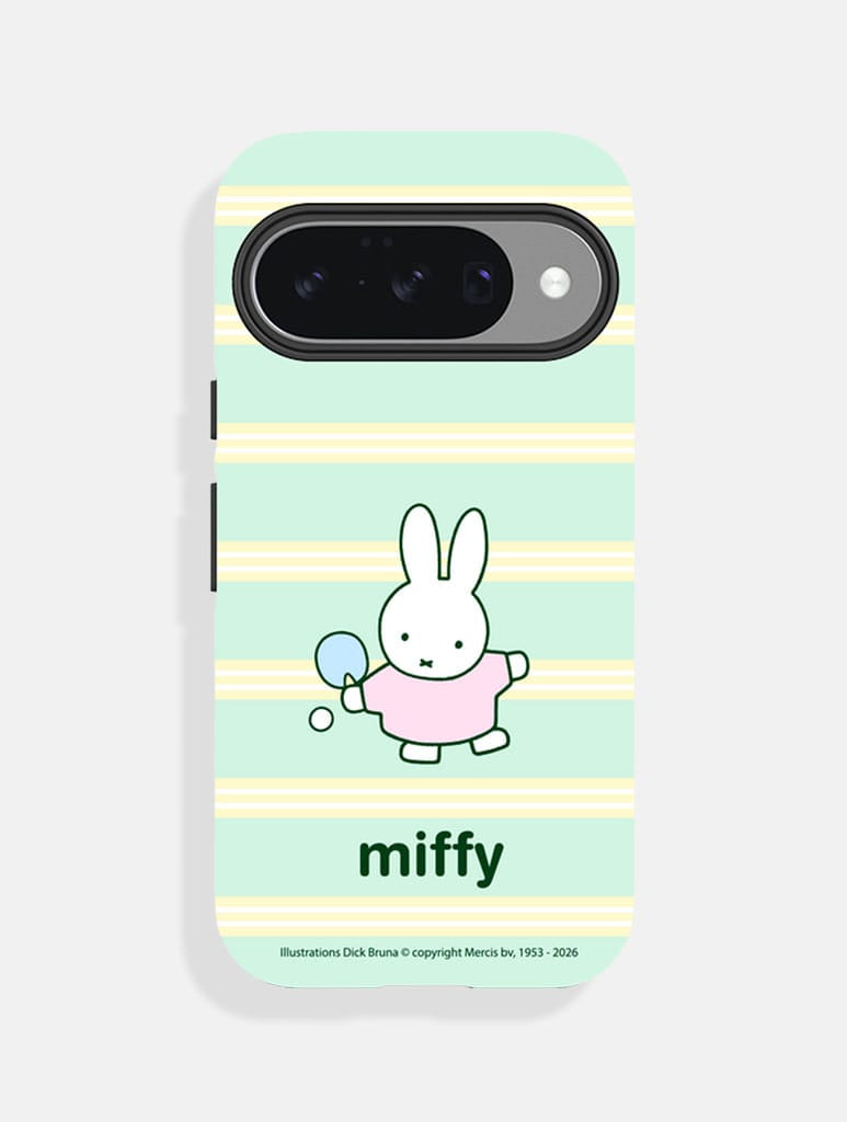 Miffy x Skinnydip Tennis Stripe Ultra Protective Googel Pixel Case Phone Cases Skinnydip London