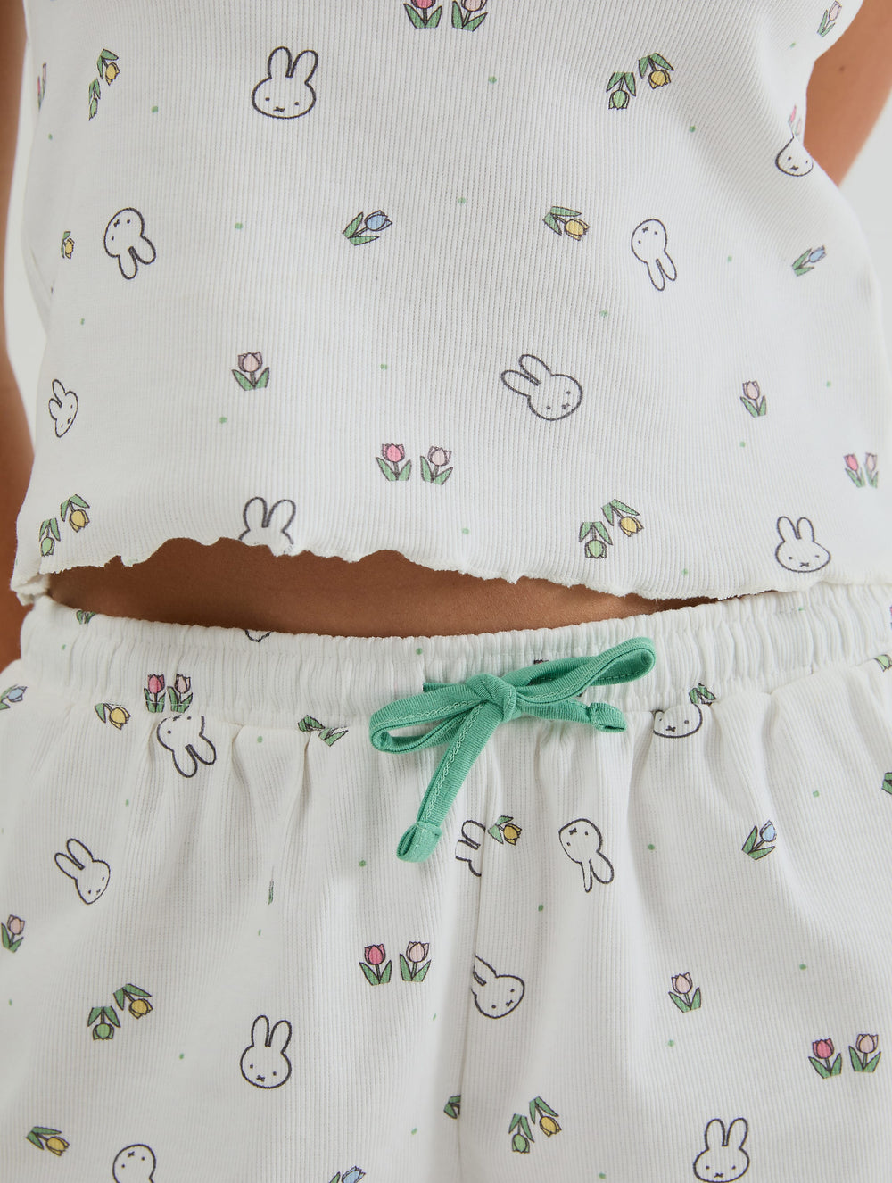Miffy x Skinnydip Tulip Ribbed Pyjama Shorts Set Lingerie & Nightwear Skinnydip London