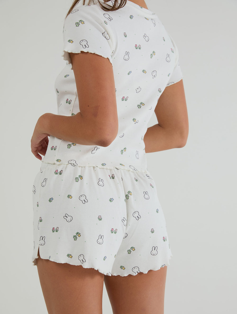 Miffy x Skinnydip Tulip Ribbed Pyjama Shorts Set Lingerie & Nightwear Skinnydip London