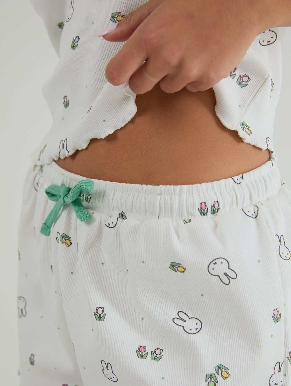 Miffy x Skinnydip Tulip Ribbed Pyjama Shorts Set Lingerie & Nightwear Skinnydip London