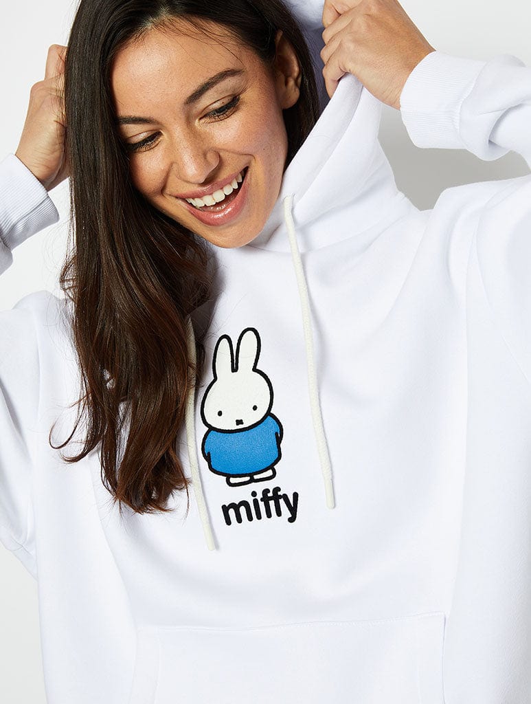 Miffy x Skinnydip White Oversized Hoodie Hoodies & Sweatshirts Skinnydip London