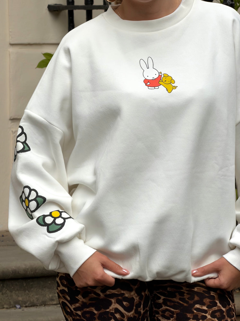 Miffy x Skinnydip Woodland Sweatshirt in Ecru Hoodies & Sweatshirts Skinnydip London