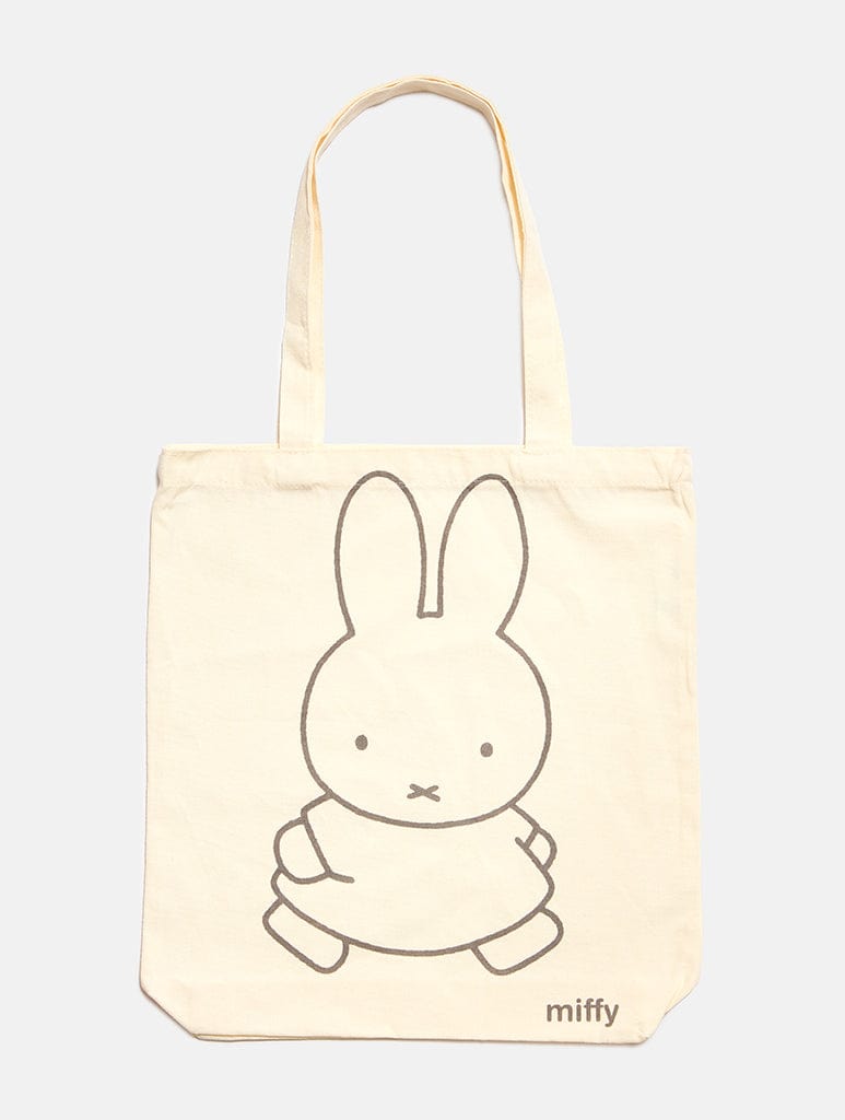 Miffy x Skinydip Tote Bag in Ecru Printed Tote Bags Skinnydip London