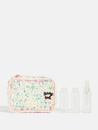 Mini Daisy Travel Makeup Bag With Bottles Makeup Bags & Washbags Skinnydip London
