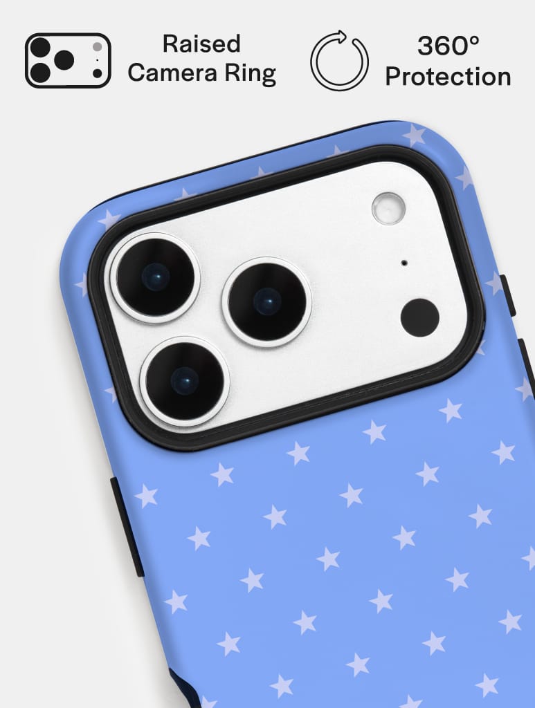 Mini Star Baby Blue Ultra Protective iPhone Case Phone Cases Skinnydip London