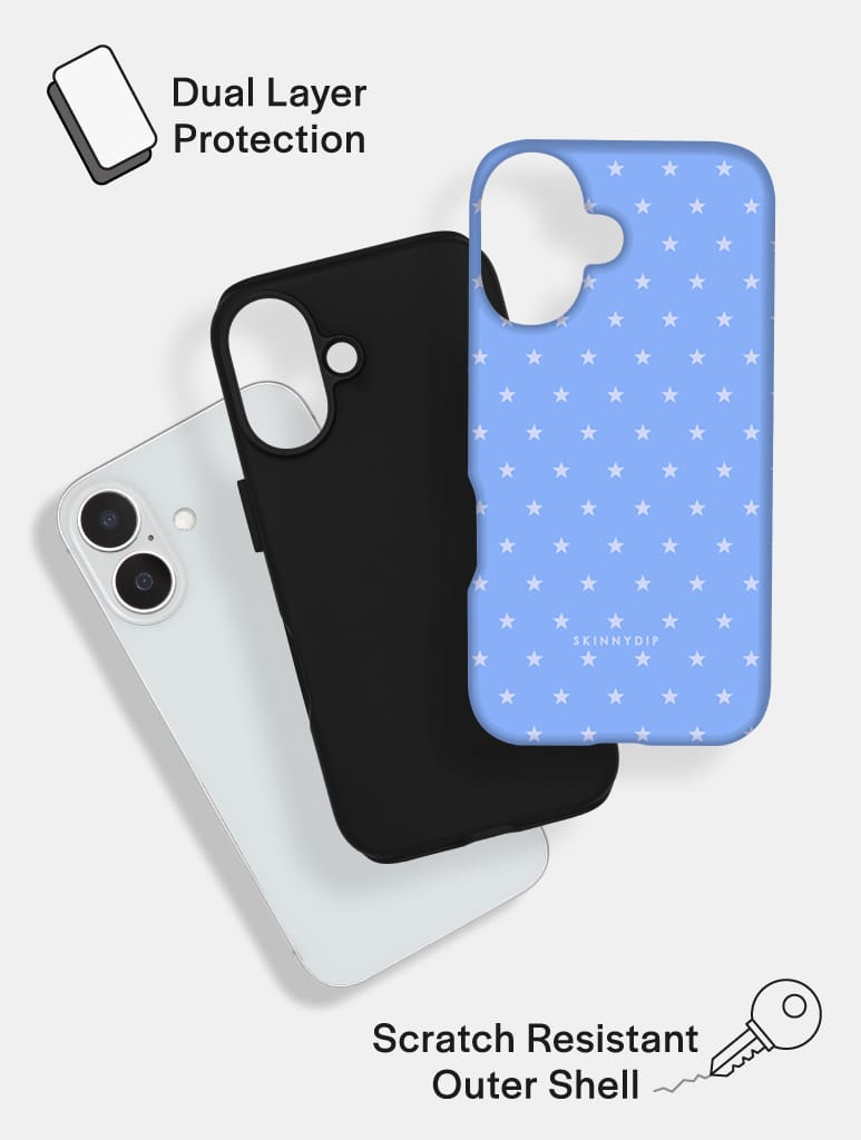 Mini Star Baby Blue Ultra Protective iPhone Case Phone Cases Skinnydip London