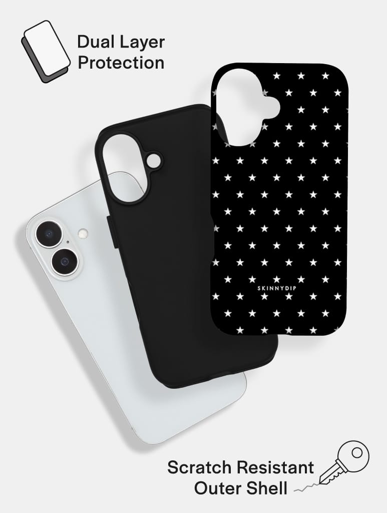 Mini Star Black Ultra Protective iPhone Case Phone Cases Skinnydip London