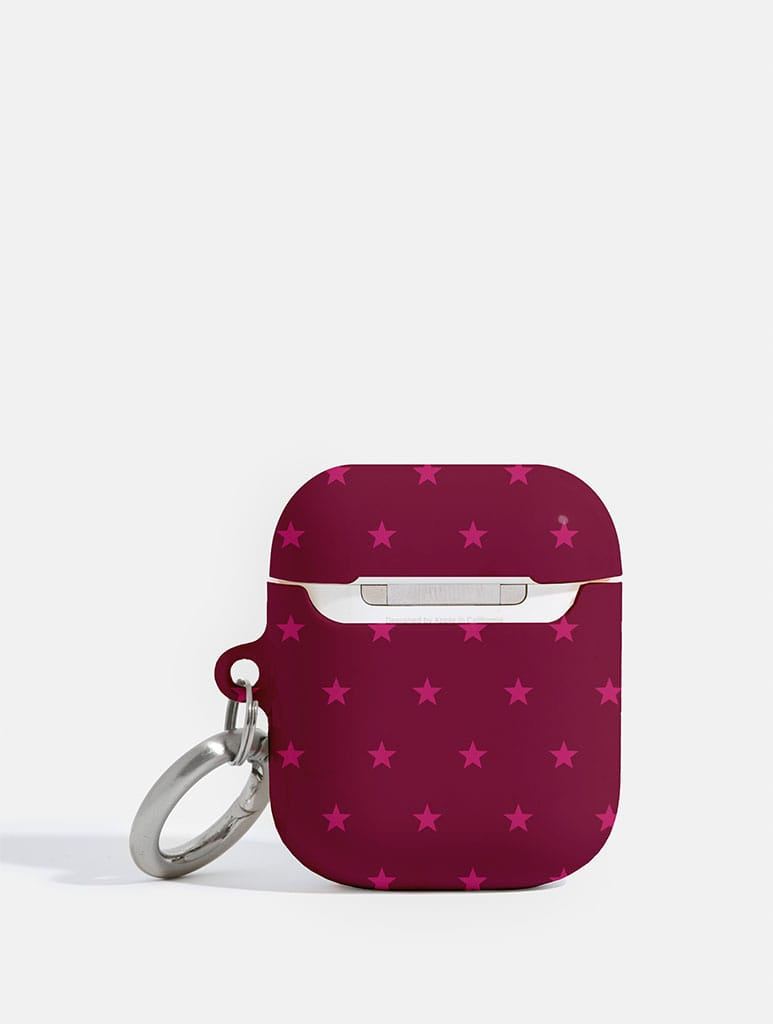 Mini Star Burgundy AirPods Case AirPods Cases Skinnydip London