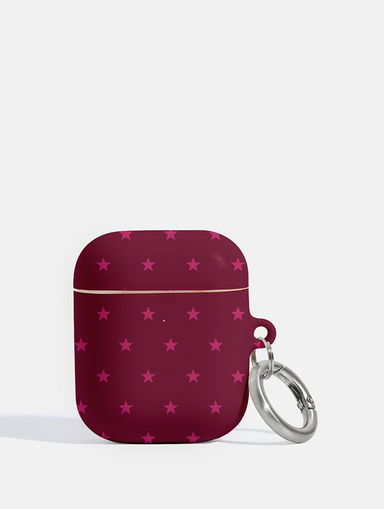 Mini Star Burgundy AirPods Case AirPods Cases Skinnydip London