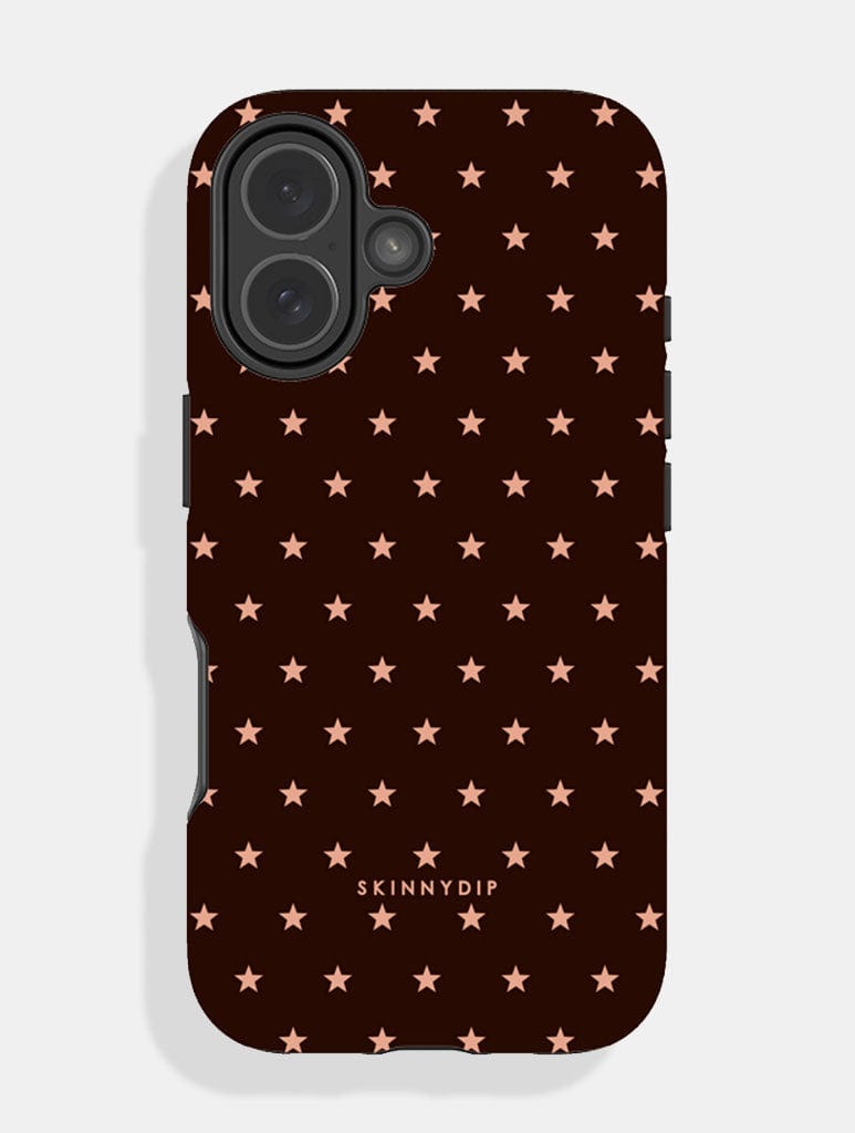 Mini Star Chocolate Brown Ultra Protective iPhone Case Phone Cases Skinnydip London