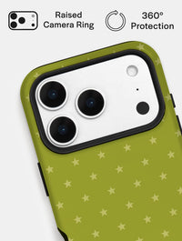 Mini Star Olive Green Ultra Protective iPhone Case Phone Cases Skinnydip London