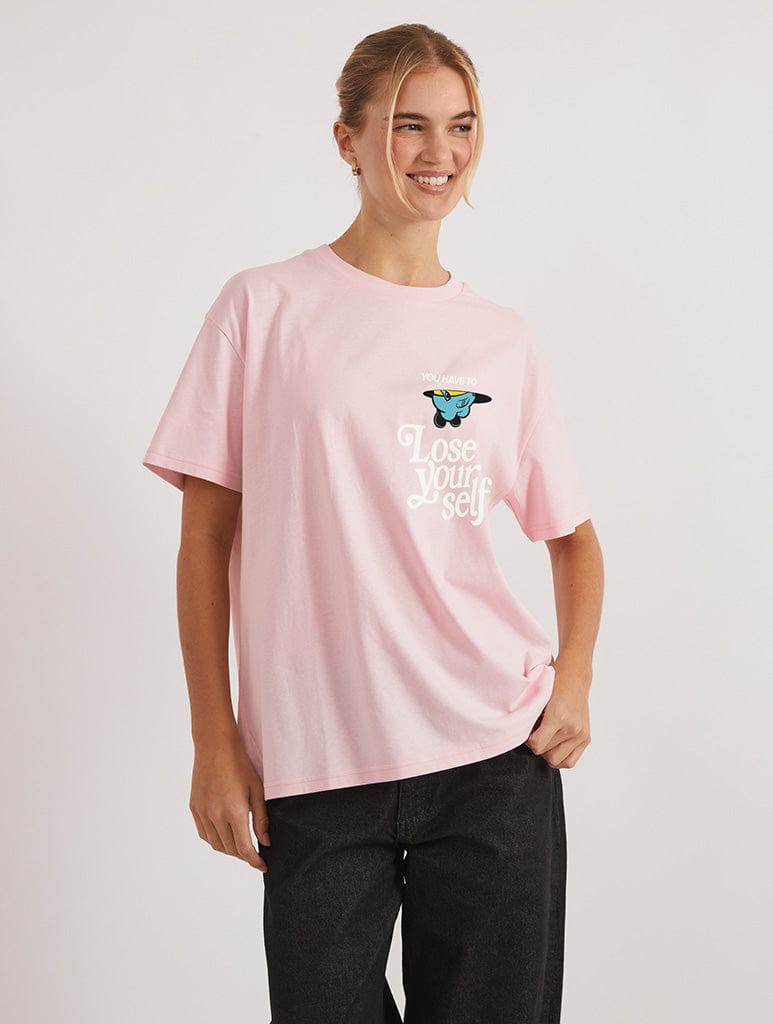 Minions x Skinnydip Lose Yourself T-Shirt In Pink Tops & T-Shirts Skinnydip London