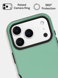 Mint with Fuchsia Solid Colour Ultra Protective iPhone Case Phone Cases Skinnydip London