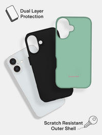Mint with Fuchsia Solid Colour Ultra Protective iPhone Case Phone Cases Skinnydip London