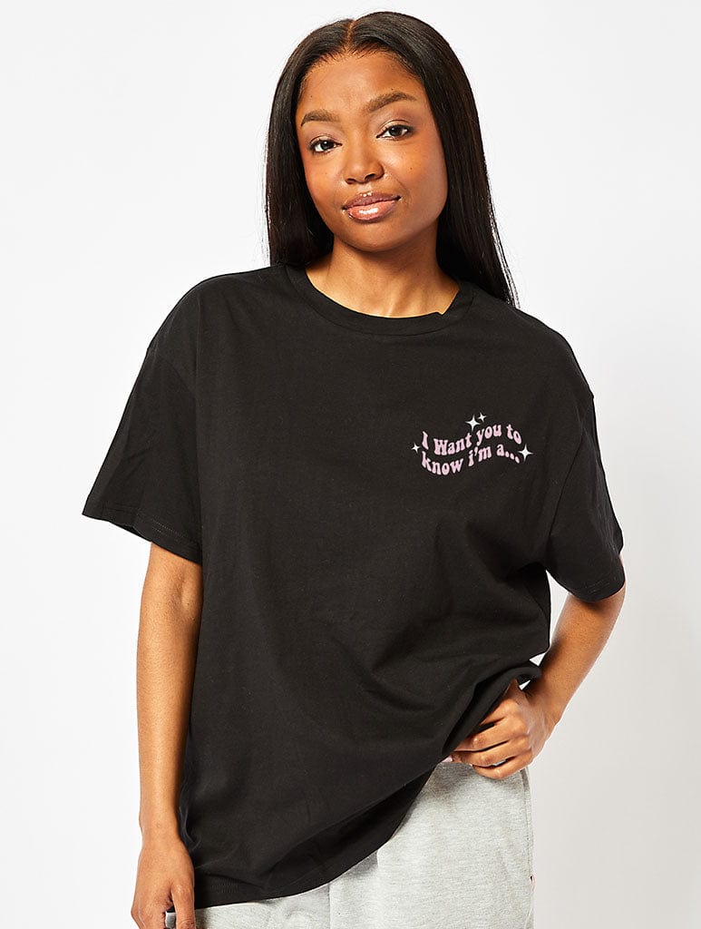 Mirrorball T-Shirt In Black Tops & T-Shirts Skinnydip London