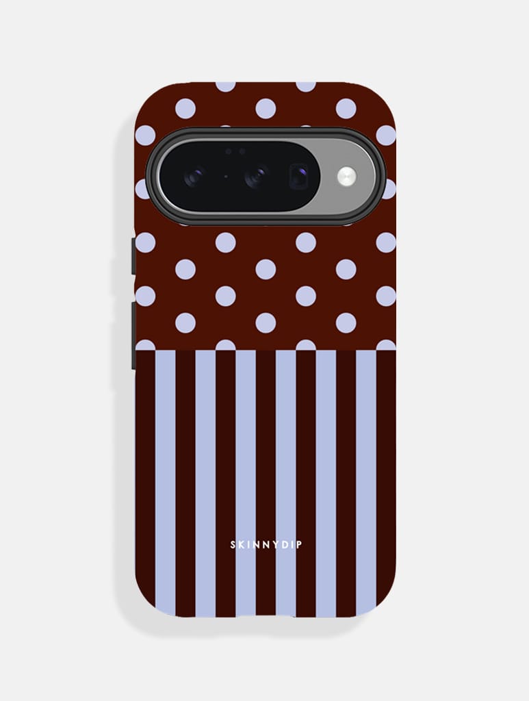Mixed Pattern Blue And Brown Ultra Protective Google Pixel Case Phone Cases Skinnydip London