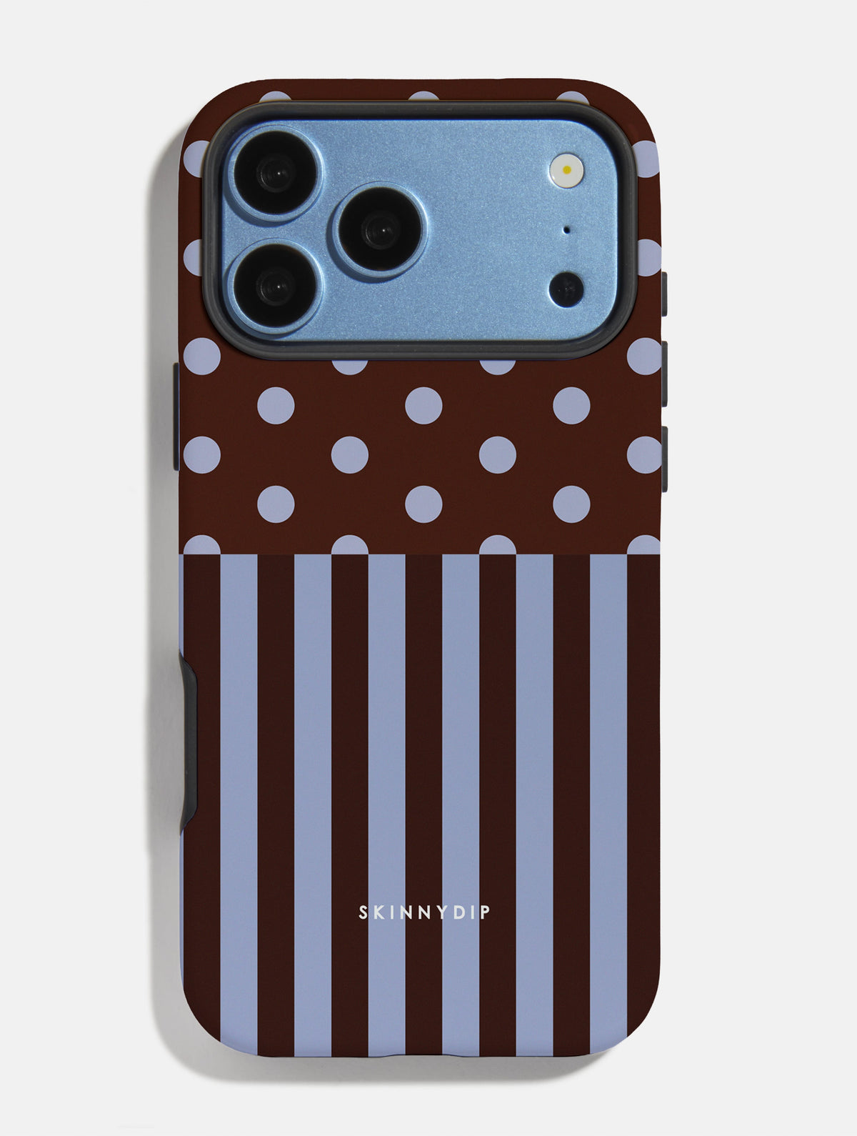Mixed Pattern Blue And Brown Ultra Protective iPhone Case Phone Cases Skinnydip London