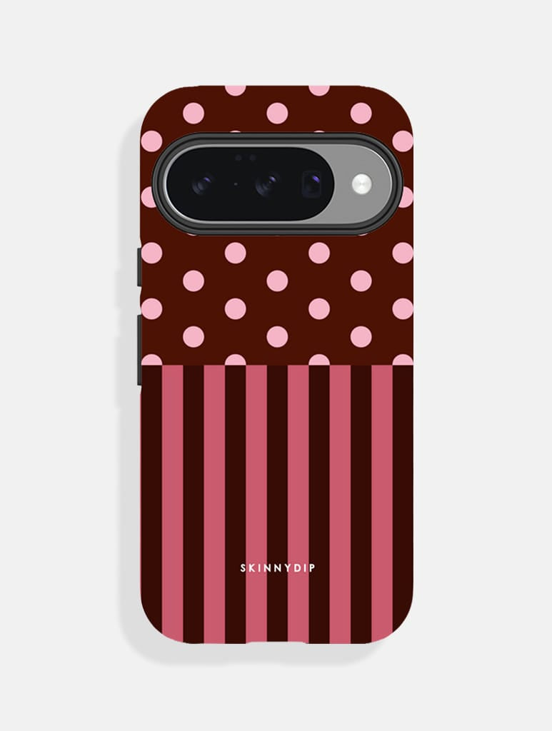 Mixed Pattern Blush And Brown Ultra Protective Google Pixel Case Phone Cases Skinnydip London