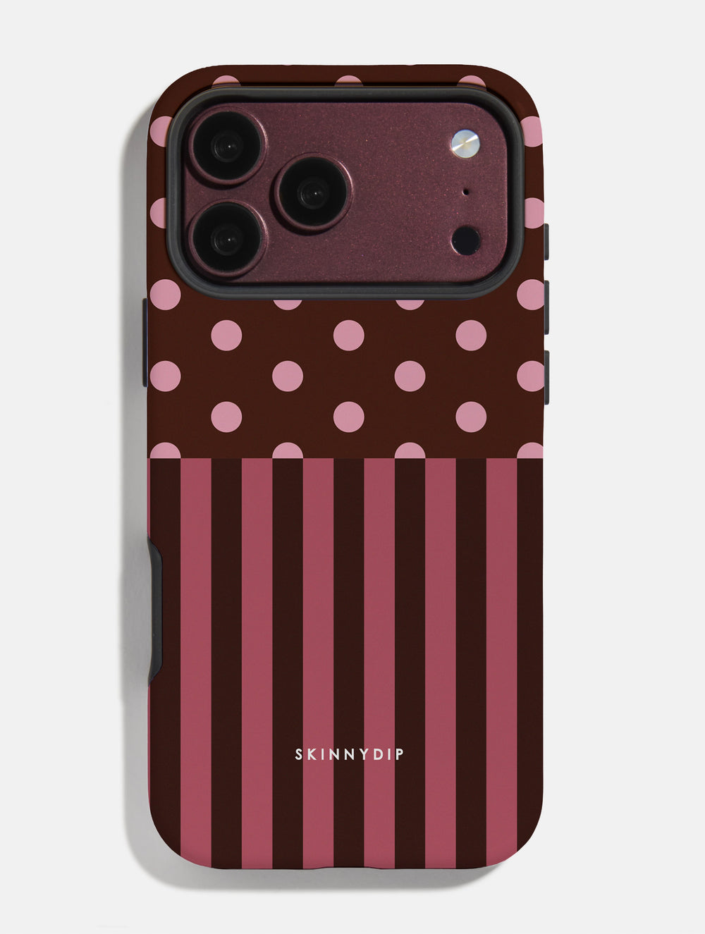 Mixed Pattern Blush And Brown Ultra Protective iPhone Case Phone Cases Skinnydip London