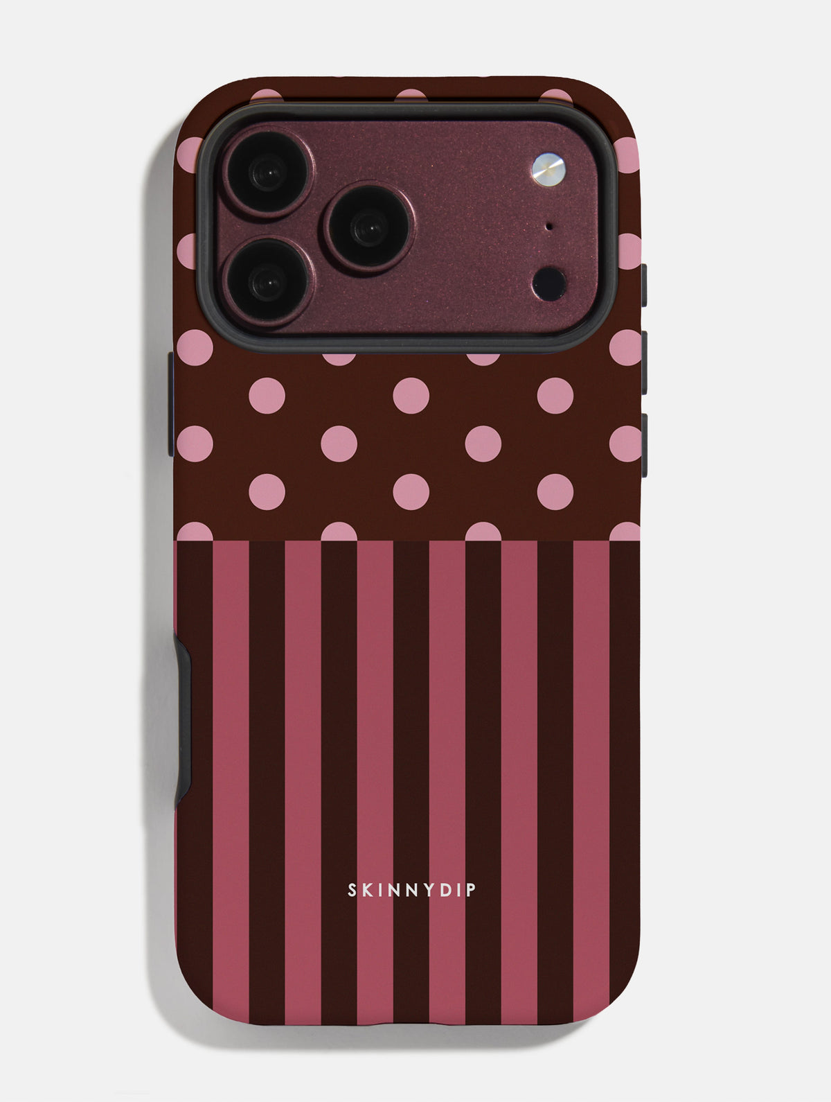 Mixed Pattern Blush And Brown Ultra Protective iPhone Case Phone Cases Skinnydip London
