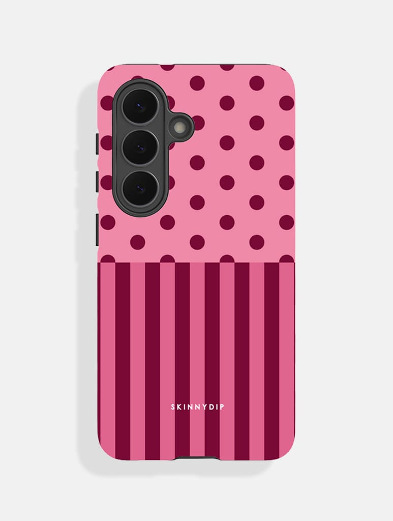 Mixed Pattern Pink And Burgundy Ultra Protective Samsung Case Phone Cases Skinnydip London