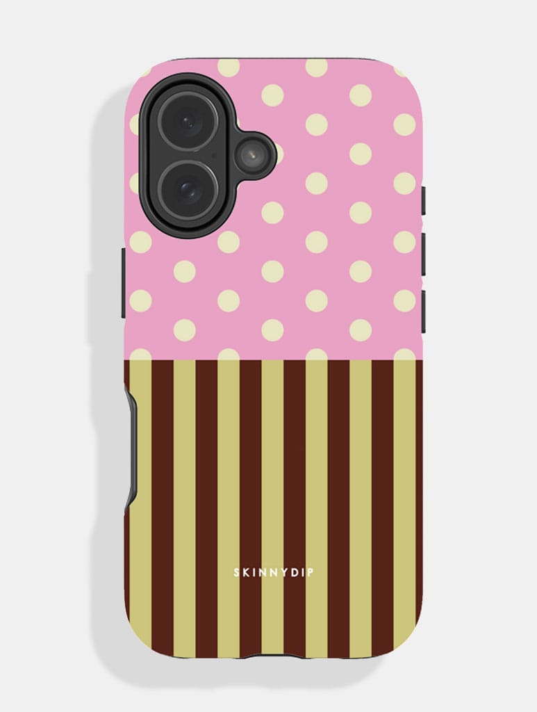 Mixed Pattern Pink Green And Brown Ultra Protective iPhone Case Phone Cases Skinnydip London