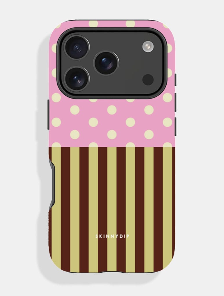 Mixed Pattern Pink Green And Brown Ultra Protective iPhone Case Phone Cases Skinnydip London