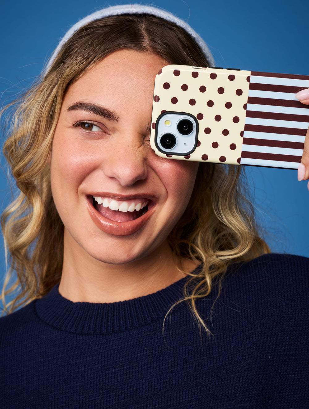 Mixed Pattern Yellow Blue And Brown Ultra Protective iPhone Case Phone Cases Skinnydip London